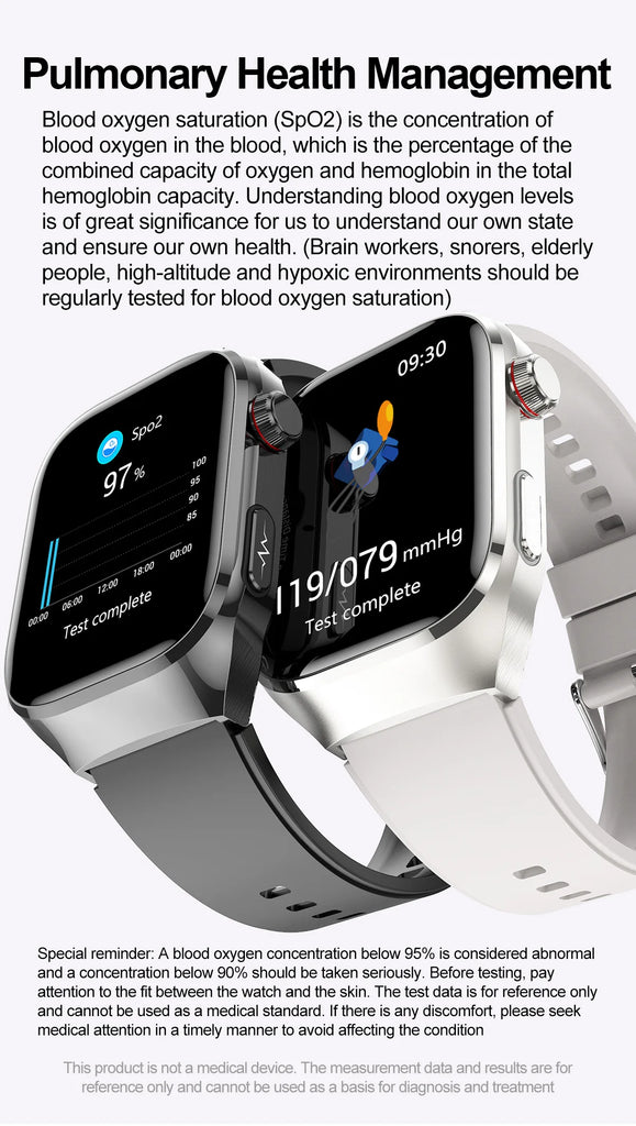 GUHUAVMI Micro Physical Examination Smart Watch with ECG, Uric Acid & Five-Organ Health Monitoring