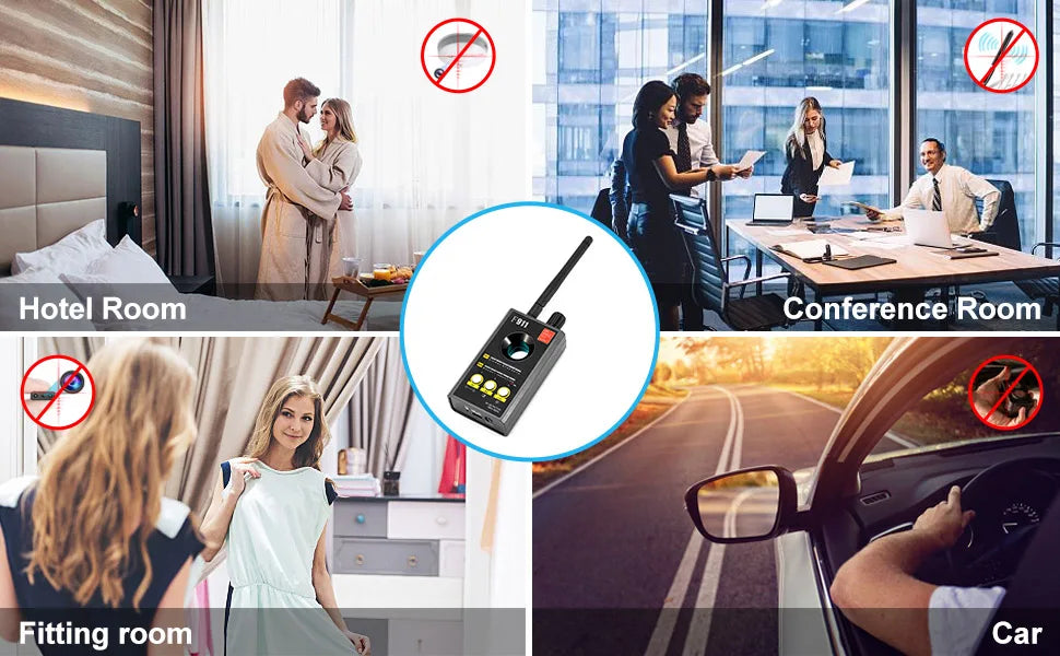 F911 Hidden Camera & RF Signal Detector – Advanced Anti-Spy Bug and GPS Tracker Finder