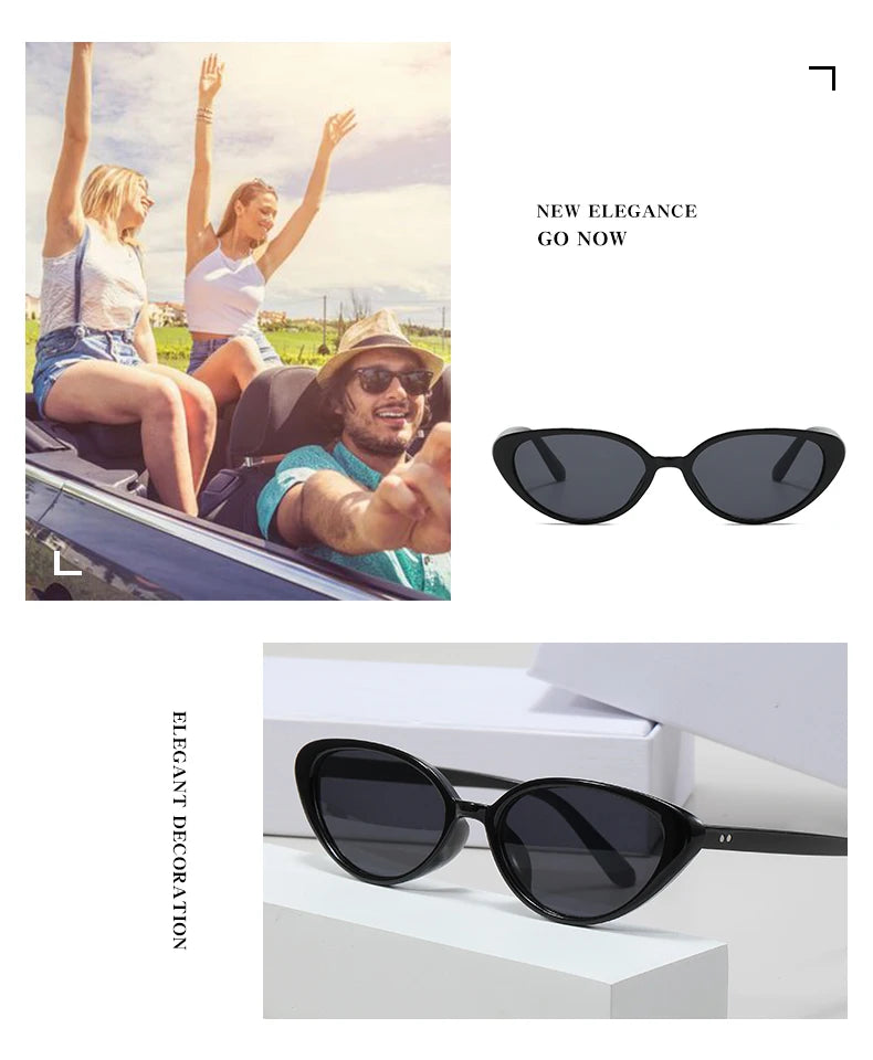 2pcs Retro Cat Eye Sunglasses for Women & Men – Rivet Triangle Fashion Sun Glasses, Multi-Color