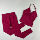 Women’s Seamless Yoga Gym Set – Backless Tank Top & High Waist Scrunch Shorts (2PCS) thumbnail 52