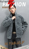Nature Wool Men’s Real Fur Shearling Coat – Winter Leather Jacket, Loose Fit, Short Style thumbnail 9