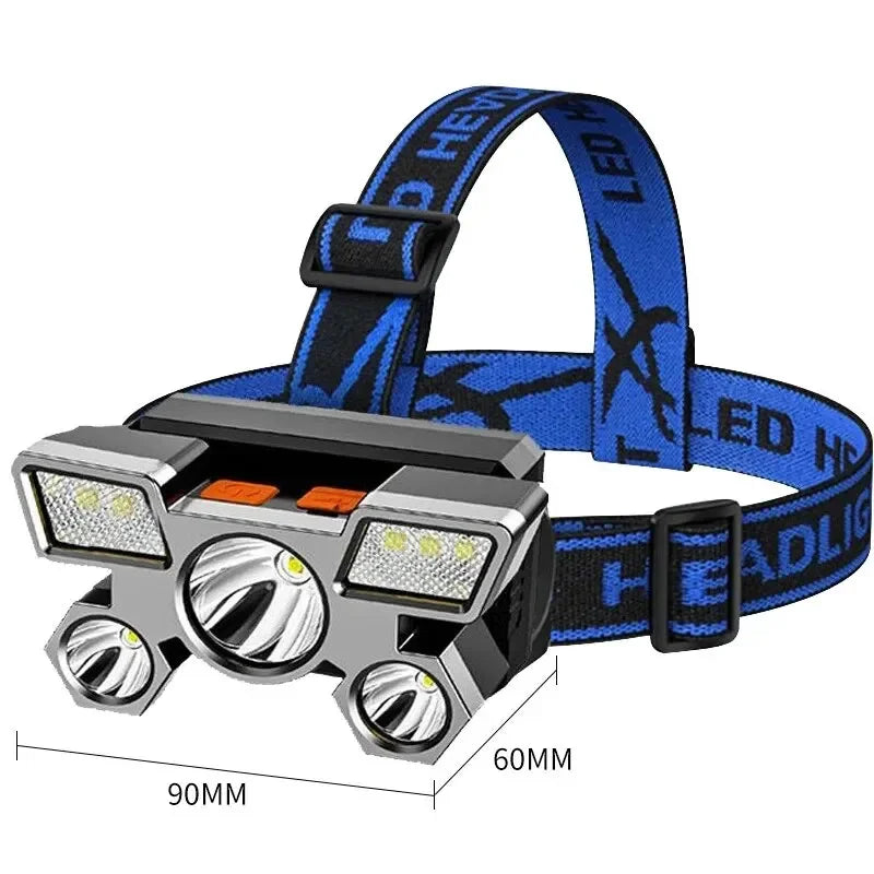 Powerful Rechargeable LED Headlamp – Ultimate Hands-Free Lighting for Fishing, Camping, Hiking & Hunting