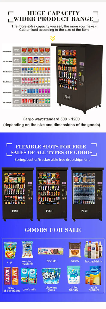 Hot Selling Large Capacity Automatic Combo Snacks & Drinks Vending Machine – Outdoor 24 Hours