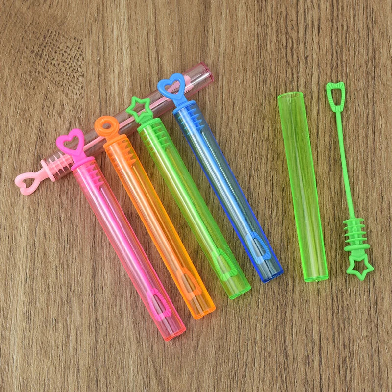 10-50pcs Colorful Heart Bubble Soap Bottles with Wands – Kids Party Favors & Wedding Gifts