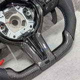 Customized Carbon Fiber Steering Wheel with Embedded LED Lights – Compatible with BMW X3 X4 X5 M2 M4 M8 F10 F15 F20 F22 F30 E90 E91 thumbnail 3