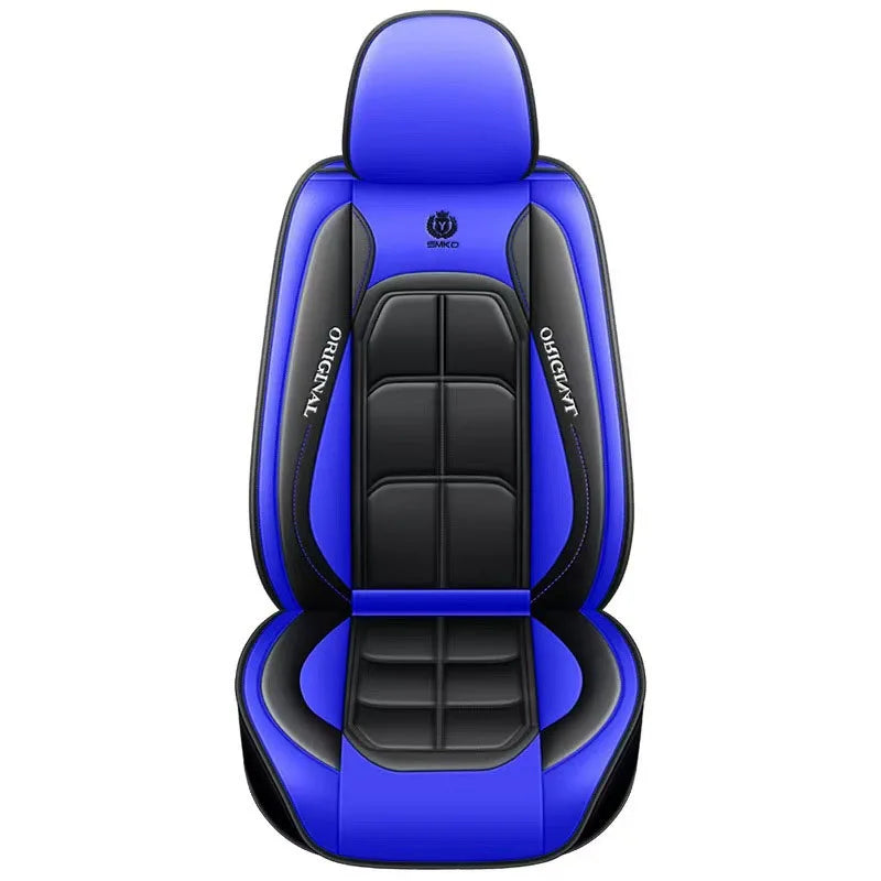 Full Leather Car Seat Cushion – All Season Universal Driver & Passenger Seat Cover Pad | 1pc or 2pcs