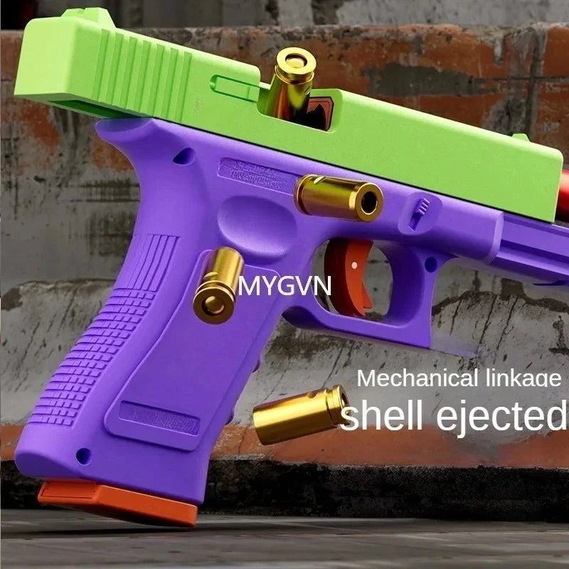 Multi‑Functional Soft Bullet Laser Toy Pistol with Shell Ejection & Double Firing Mode