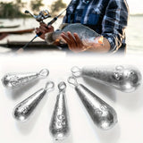 Premium Teardrop Fishing Weights Sinkers – 10 Sizes Lead Drop Shot Weights with 360° Swivel for Freshwater & Saltwater thumbnail 7
