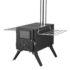 Tent Stove Outdoor Portable Wood Burning Stove – With Detachable Chimney