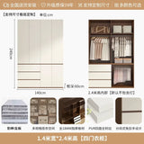 Luxury Nordic Modern Metal Wardrobe with Storage Drawers – Adult Bedroom Closet Furniture thumbnail 39