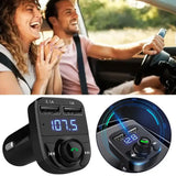 Multi functional Dual USB Car Charger with Bluetooth 5.0 FM Transmitter and Hands-Free Callingree Calling Radio Receiver thumbnail 2