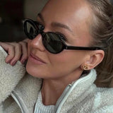 Oval Rice Nail Retro Fashion Sunglasses – Customizable Myopia Lenses 0~-6.0 thumbnail 4