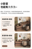 Luxury Modern Bedroom Dressing Table with Mirror, Makeup Stool, and Storage Drawers thumbnail 11