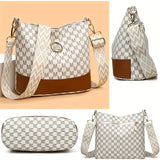 Retro M Letter Crossbody Handbag for Women – PU Leather Bucket Style Messenger Bag thumbnail 13