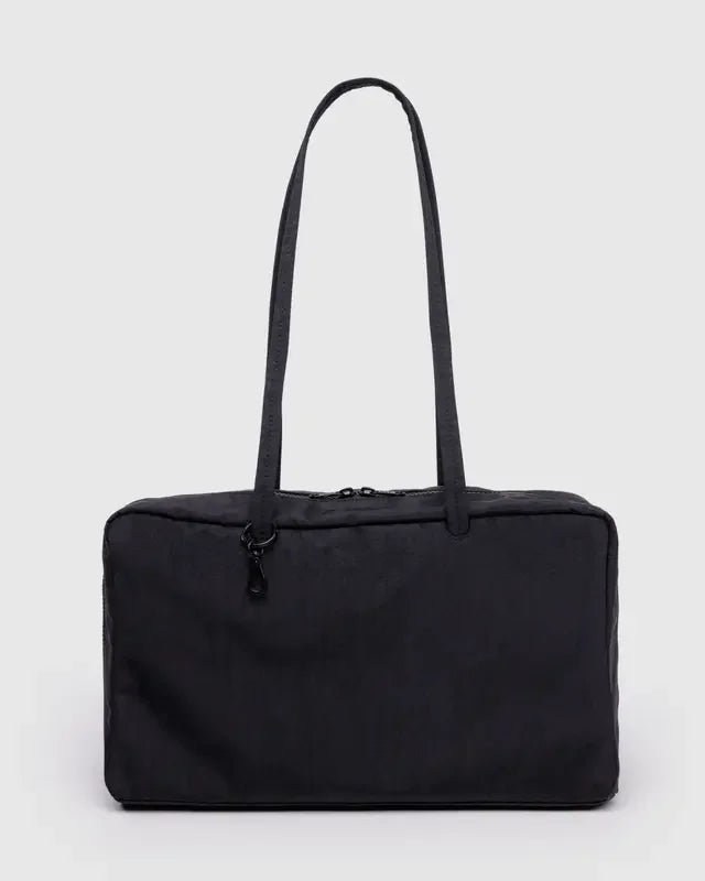Large Capacity Square Shoulder Bag – Casual Canvas Bowler Handbag for Everyday Use
