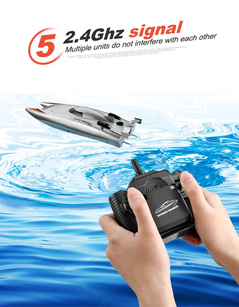 2.4G RC High Speed Racing Boat – Waterproof Double Motor Speedboat Toy (Model 805)