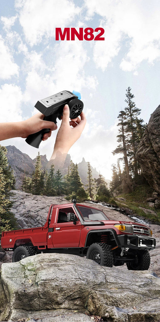 MN82 LC79 1:12 Retro 4WD RC Pickup Truck with LED Lights – Professional Remote Control Off-Road Model