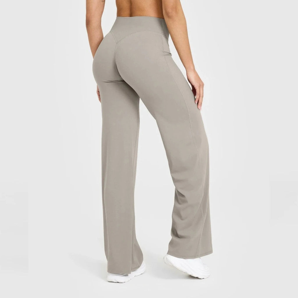 Women’s Flared Yoga Leggings – High-Waist Seamless Wide-Leg Fitness Pants