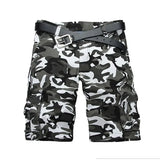 Men’s Vintage Denim Cargo Shorts – Distressed Knee-Length Summer Shorts thumbnail 4
