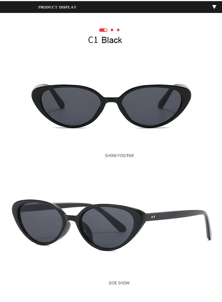 2pcs Retro Cat Eye Sunglasses for Women & Men – Rivet Triangle Fashion Sun Glasses, Multi-Color