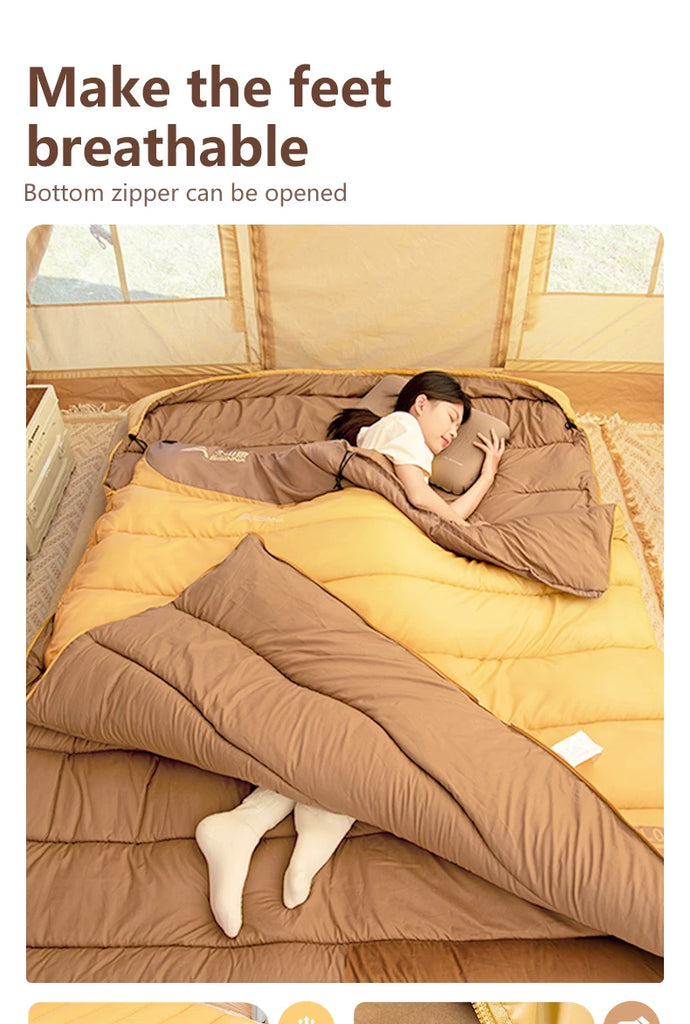BSWOLF 2-Person Camping Sleeping Bag – Four Seasons, Portable & Warm