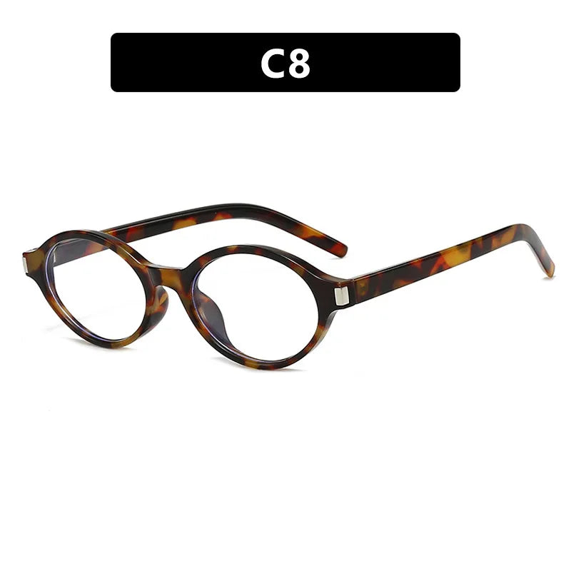 Oval Rice Nail Retro Fashion Sunglasses – Customizable Myopia Lenses 0~-6.0