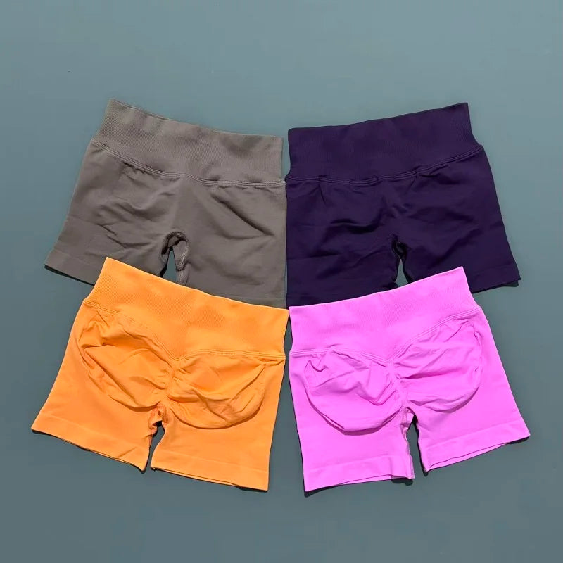 Women High Waist Fitness Shorts – Yoga, Gym, Running Sportswear