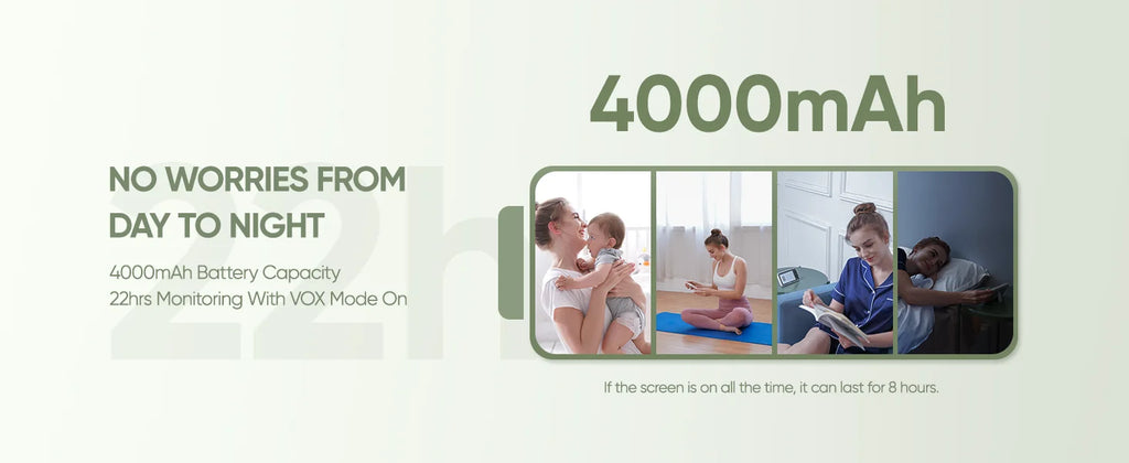SM70V2 7" 1080P HD Split Screen Video Baby Monitor with Two Cameras – Hack Proof, Remote Zoom/Pan/Tilt, 4000mAh Battery