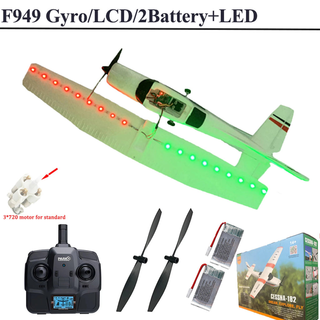 WLtoys F949 LCD RC Airplane Cessna 182 3D/6G 3CH Fixed Wing with Gyroscope Night Flight Ready