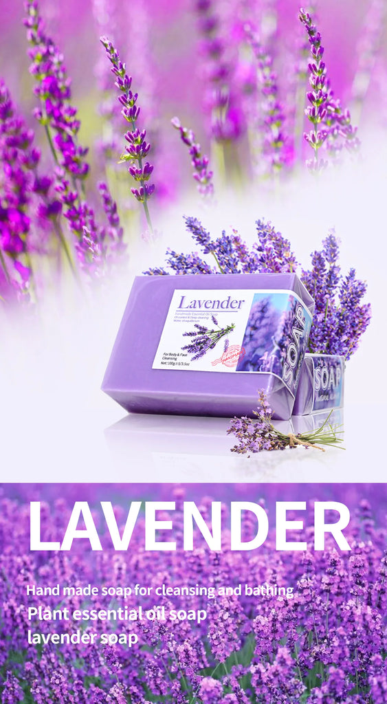 Natural Organic Lavender Essential Oil Handmade Soap – Cleansing, Hydrating & Oil Control Bath Bar 100g