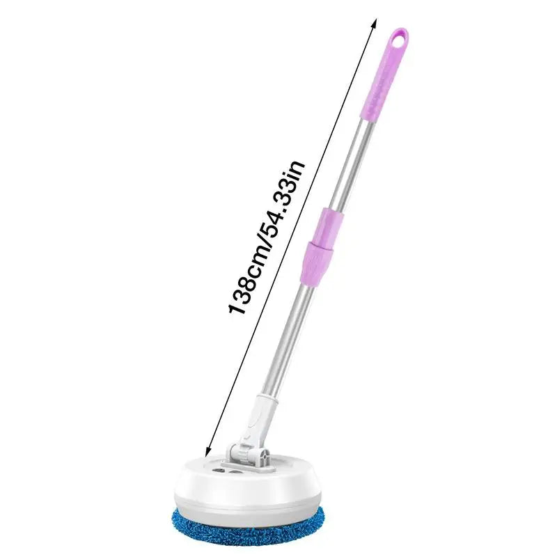 Electric Mop 180° Rotatable Round Broom – Adjustable Super Absorbent Floor & Window Cleaner for Hardwood, Tile & Bathroom