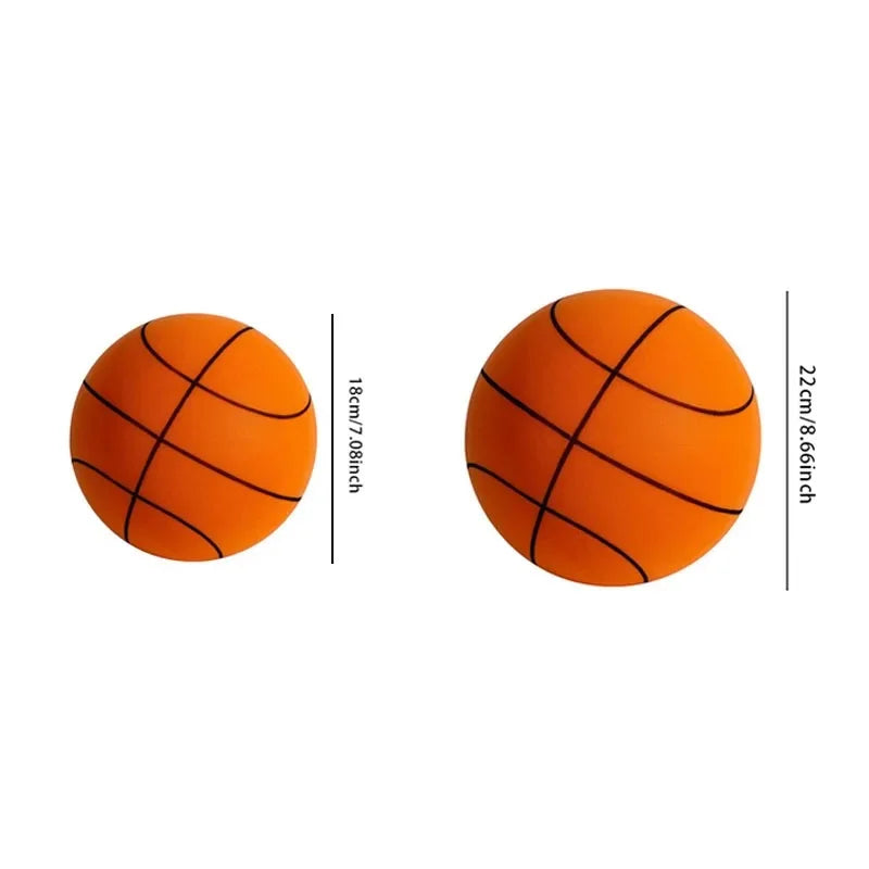 Silent Mute Basketball High-Density PU Indoor Training Ball – 18cm / 22cm
