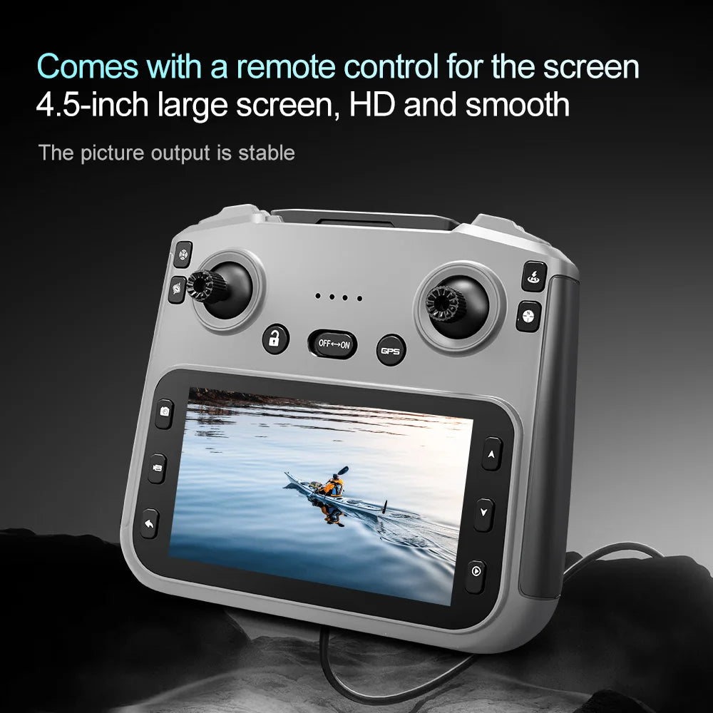 V168 Pro MAX 8K GPS Drone with 5G WIFI, 4.5" Screen, FPV, 360° Obstacle Avoidance & Brushless Motor RC Quadcopter