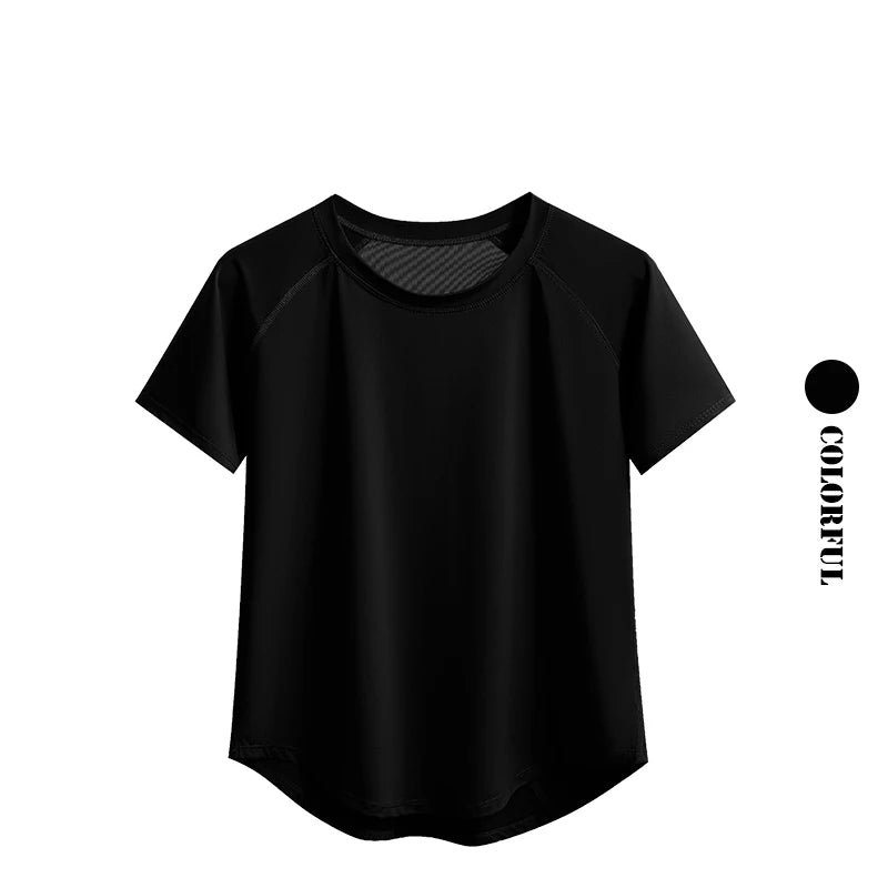 DRUR Women’s Breathable Yoga & Gym T-Shirt – Quick Dry Short Sleeve Workout Top