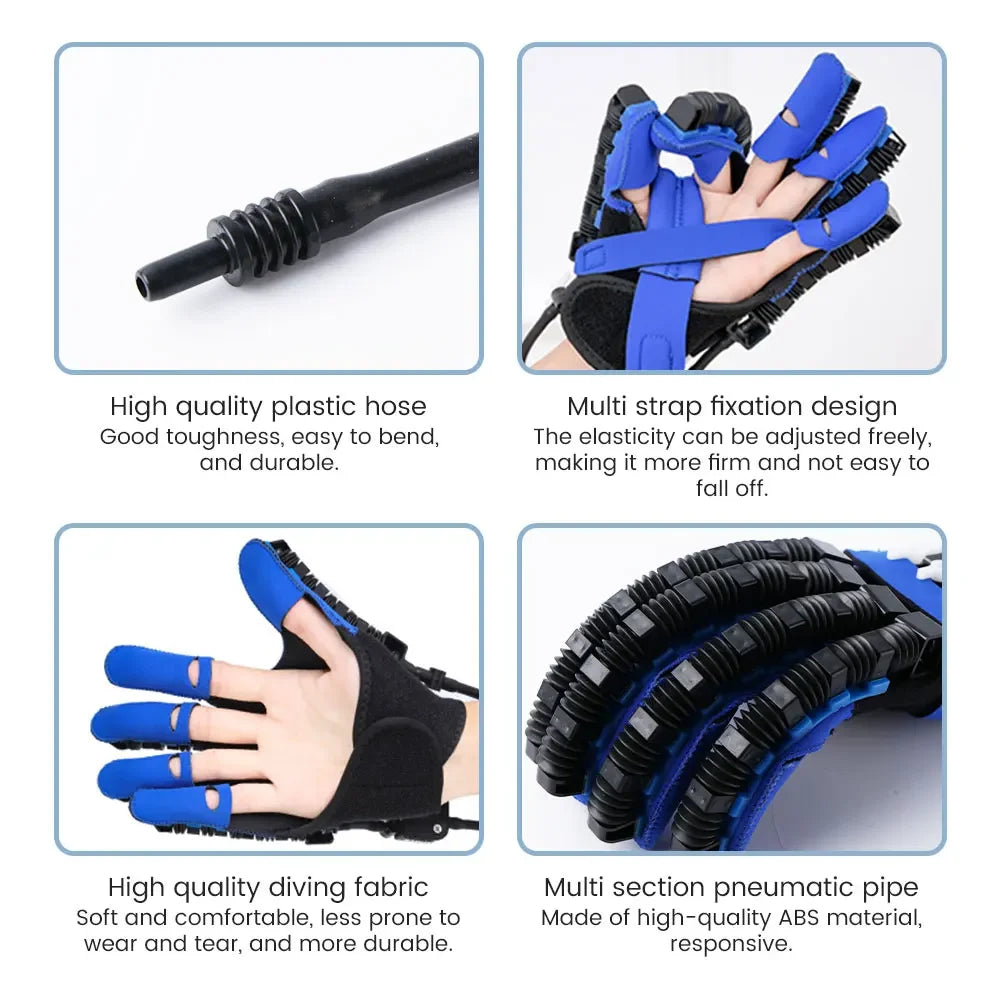 Left & Right Hand Finger Rehabilitation Robot Gloves Stroke Therapy Training Equipment