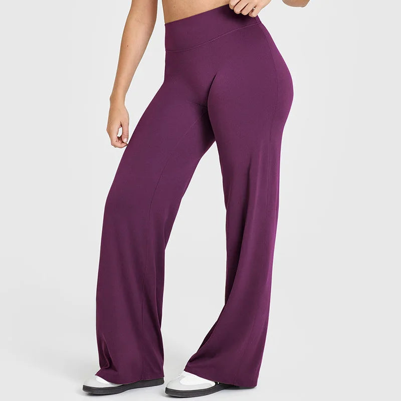 Straight Leg Ultra-Soft Butter Fabric Yoga Pants for Women – Mid-Waist Sports Leggings