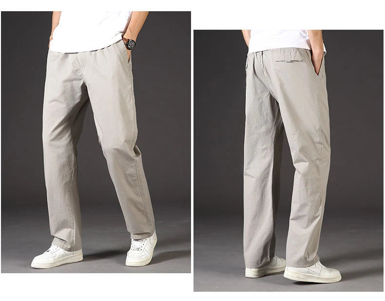 Men’s Cotton Cargo Pants – Loose Fit Work & Casual Joggers up to 6XL