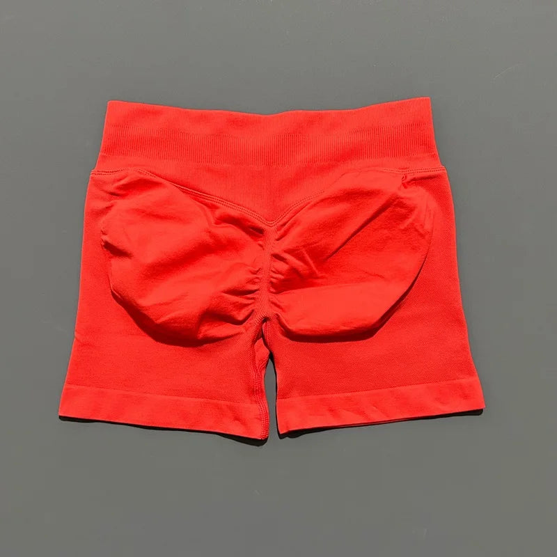 HISTELLO Women’s 4.5" Impact Fitness Biker Shorts – Low Waist Scrunch Butt Yoga & Gym Shorts