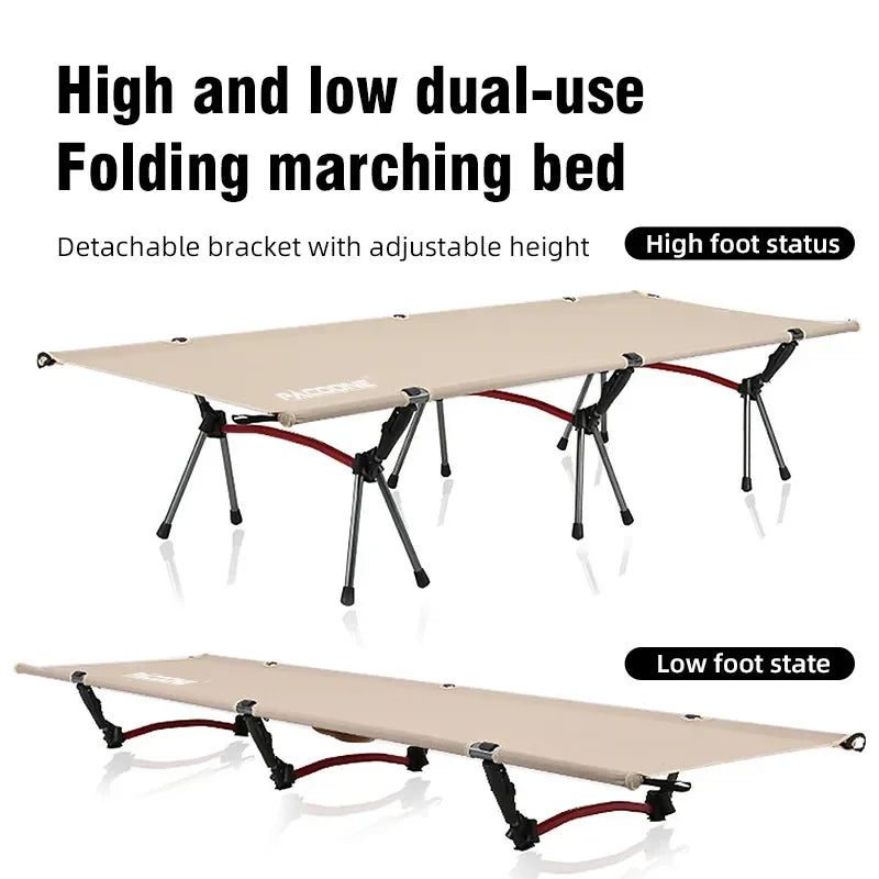 PACOONE Folding Camping Cot – Portable Outdoor Bed for Adults & Kids