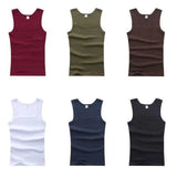 Men’s Sleeveless Cotton Fitness Tank Top – Breathable Summer Gym Vest thumbnail 3
