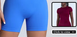 HISTELLO Women’s 4.5" Impact Fitness Biker Shorts – Low Waist Scrunch Butt Yoga & Gym Shorts thumbnail 9