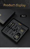 BAOKE T18/T19/T20 Black & Grey Fountain Pen Gift Set with Ink Bottle and 6 Cartridges – Stainless Steel Nib Metal Office Pen thumbnail 16