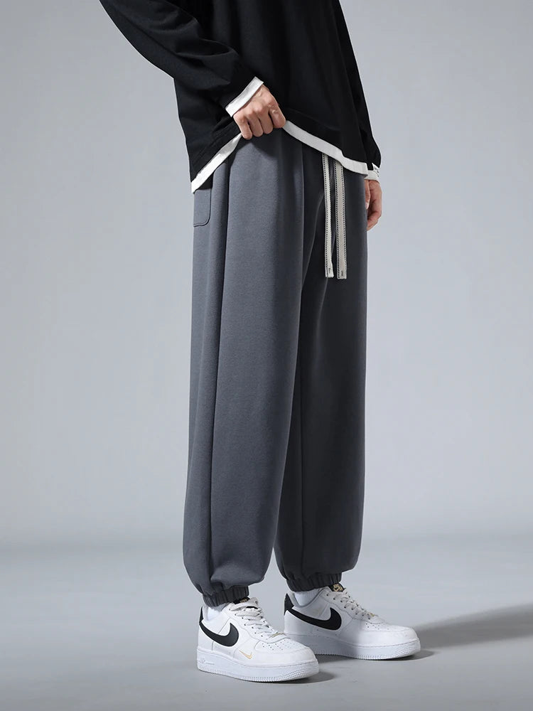 Men’s Big Size Hip Hop Jogger Sweatpants 6XL–8XL Loose Fit Cotton Blend Pants