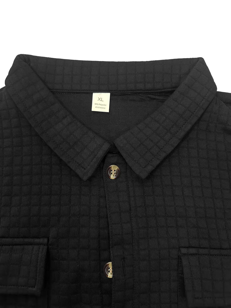 Men’s Spring Business Casual Single-Button Multi-Pocket Jacket