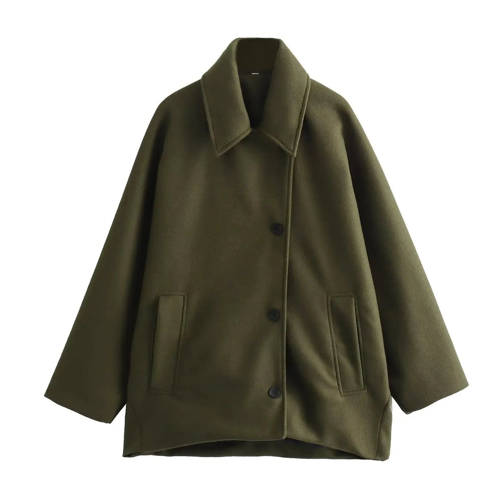 MUJER Oversize Long Jacket for Women – Autumn/Winter Trench Coat Bomber Style