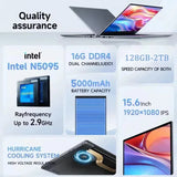 QMDZ 15.6" Laptop Intel Celeron N5095 Notebook PC 16GB/32GB RAM 128GB-2TB SSD Windows 11 1080P thumbnail 4