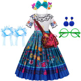 Girls Encanto Princess Dress Cosplay Costume – Mirabel & Isabela Carnival Birthday Party Outfit thumbnail 15