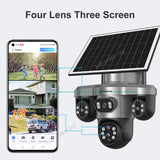 LS VISION 20MP 4-Lens Three Screen 4G/WiFi Solar Security Camera with 10X Optical Zoom and Auto Tracking thumbnail 2