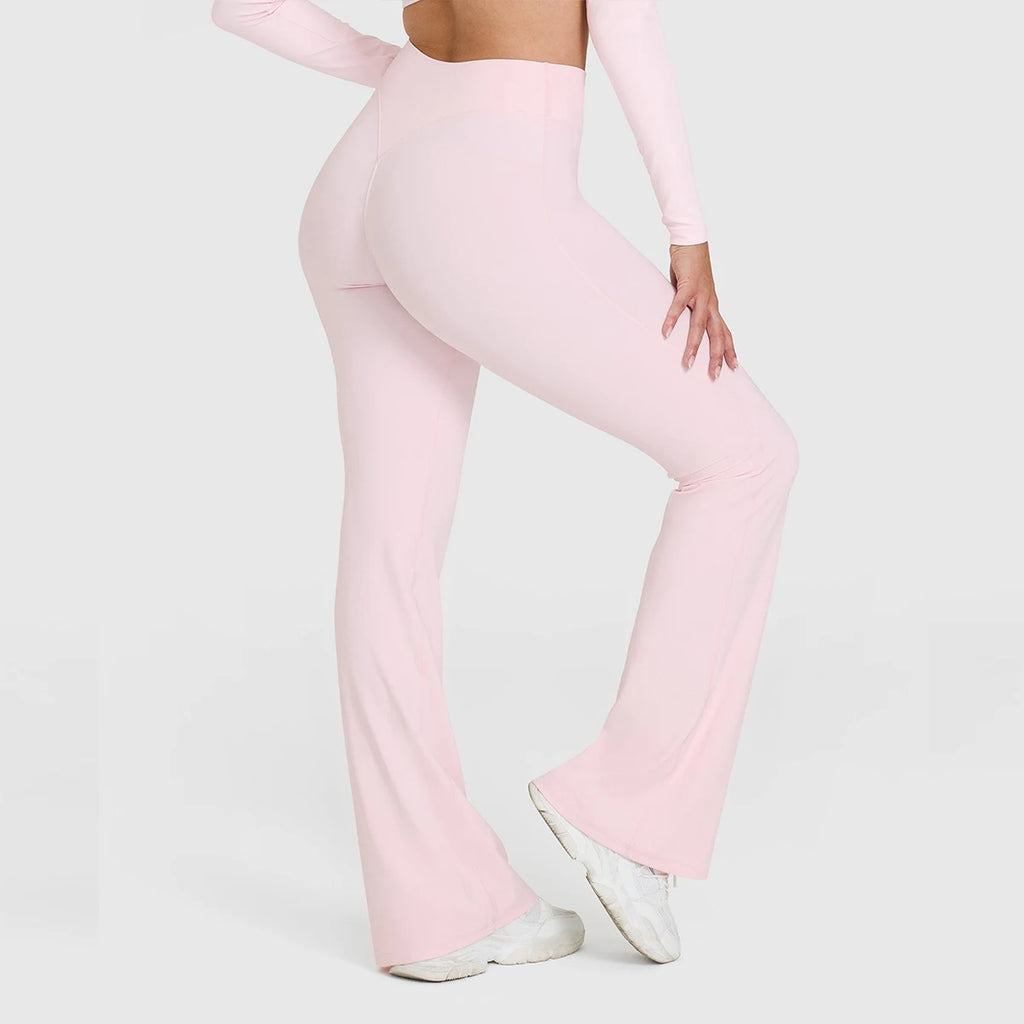 Women’s Flared Yoga Leggings – High-Waist Seamless Wide-Leg Fitness Pants