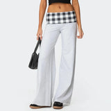 Casual Wide Leg Sweatpants for Women – Fold Over Low Rise Flare Yoga & Lounge Pants thumbnail 18